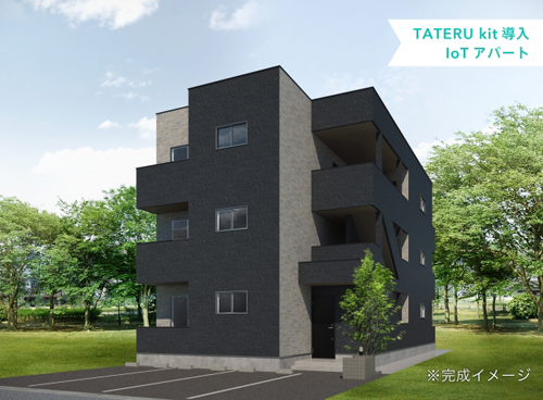 キャピタル重視型第15号TATERU APファンドの運用物件、木造アパート1棟(9室)の完成イメージ