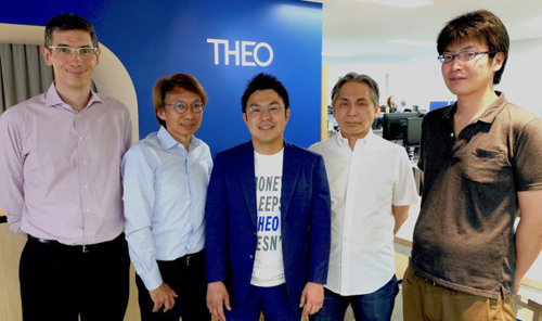 左から、Deputy COO マット・スチュワートボックス氏、CMO 馬場 康次氏、代表取締役社長 中村 仁氏、取締役COO 齋藤龍氏、CTO 菊地正芳氏